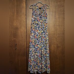 ECI Floral Maxi Skirt - Blue, Yellow, Pink
